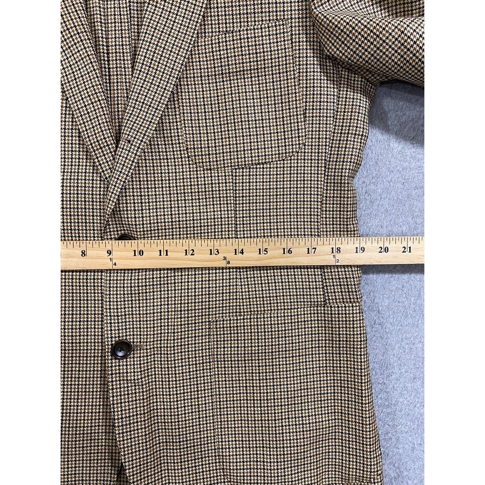 J Crew Blazer Mens 40R Ludlow British Moon Cloth Houndtooth Wool Linen Blend - Picture 9 of 13